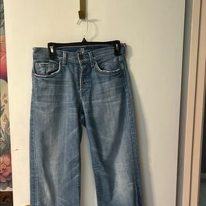 7 For All Mankind Blue Straight Jeans Classic Style